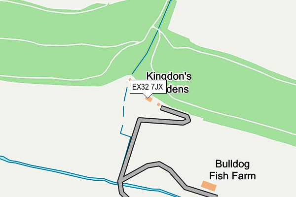 EX32 7JX map - OS OpenMap – Local (Ordnance Survey) EX32 7JX map - OS OpenMap – Local (Ordnance Survey)