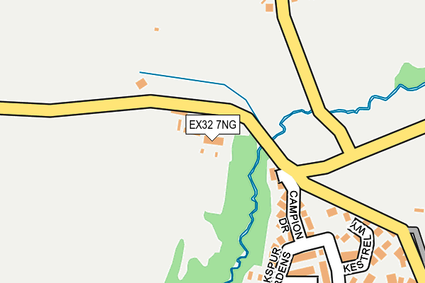 EX32 7NG map - OS OpenMap – Local (Ordnance Survey) EX32 7NG map - OS OpenMap – Local (Ordnance Survey)