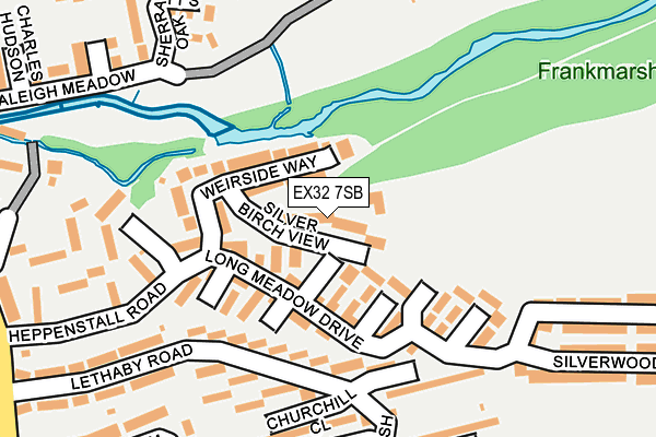 EX32 7SB map - OS OpenMap – Local (Ordnance Survey) EX32 7SB map - OS OpenMap – Local (Ordnance Survey)