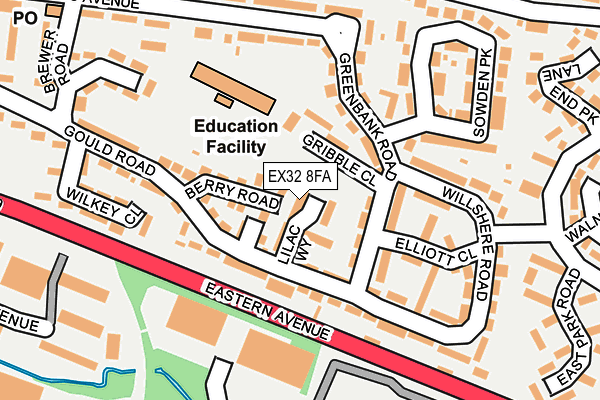 EX32 8FA map - OS OpenMap – Local (Ordnance Survey) EX32 8FA map - OS OpenMap – Local (Ordnance Survey)