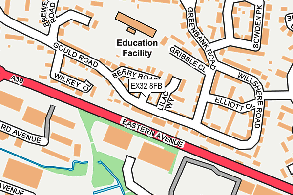 EX32 8FB map - OS OpenMap – Local (Ordnance Survey) EX32 8FB map - OS OpenMap – Local (Ordnance Survey)