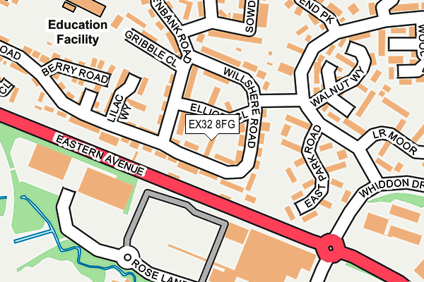 EX32 8FG map - OS OpenMap – Local (Ordnance Survey) EX32 8FG map - OS OpenMap – Local (Ordnance Survey)
