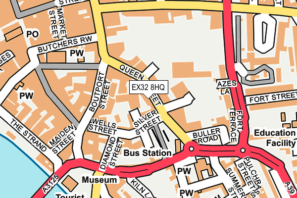 EX32 8HQ map - OS OpenMap – Local (Ordnance Survey) EX32 8HQ map - OS OpenMap – Local (Ordnance Survey)
