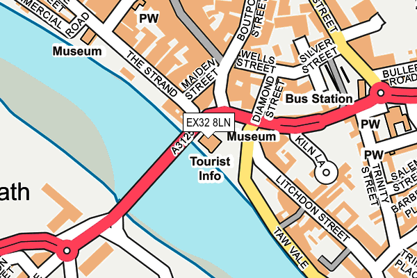 EX32 8LN map - OS OpenMap – Local (Ordnance Survey) EX32 8LN map - OS OpenMap – Local (Ordnance Survey)