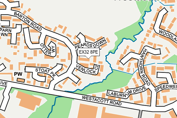 EX32 8PE map - OS OpenMap – Local (Ordnance Survey) EX32 8PE map - OS OpenMap – Local (Ordnance Survey)