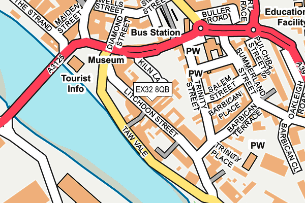 EX32 8QB map - OS OpenMap – Local (Ordnance Survey) EX32 8QB map - OS OpenMap – Local (Ordnance Survey)