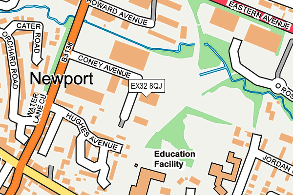 EX32 8QJ map - OS OpenMap – Local (Ordnance Survey) EX32 8QJ map - OS OpenMap – Local (Ordnance Survey)