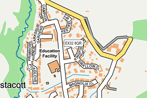 EX32 8QR map - OS OpenMap – Local (Ordnance Survey) EX32 8QR map - OS OpenMap – Local (Ordnance Survey)