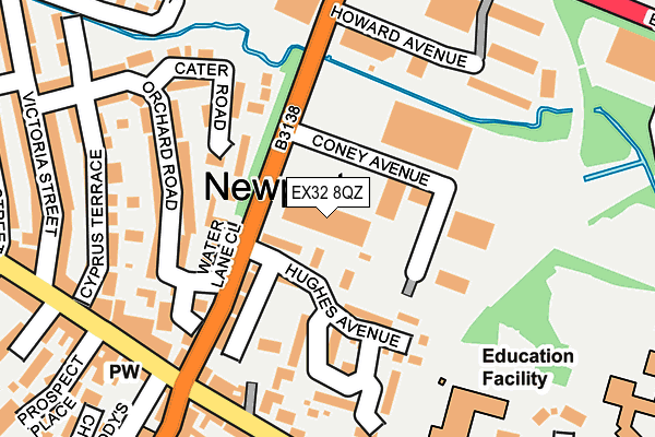 EX32 8QZ map - OS OpenMap – Local (Ordnance Survey) EX32 8QZ map - OS OpenMap – Local (Ordnance Survey)