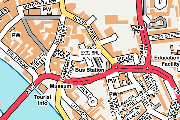 EX32 8RL map - OS OpenMap – Local (Ordnance Survey) EX32 8RL map - OS OpenMap – Local (Ordnance Survey)