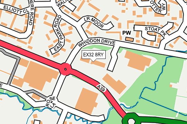 EX32 8RY map - OS OpenMap – Local (Ordnance Survey) EX32 8RY map - OS OpenMap – Local (Ordnance Survey)