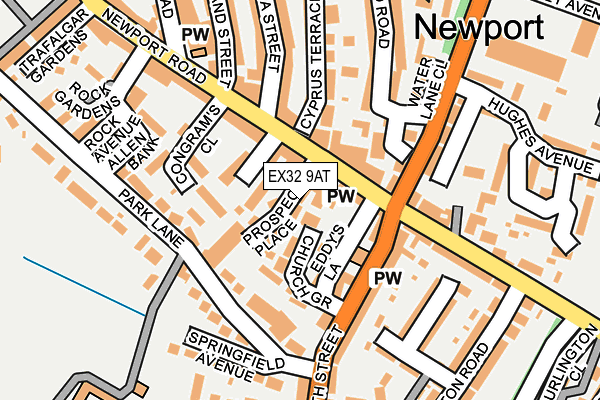 EX32 9AT map - OS OpenMap – Local (Ordnance Survey) EX32 9AT map - OS OpenMap – Local (Ordnance Survey)