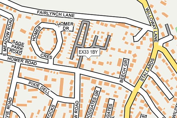 EX33 1BY map - OS OpenMap – Local (Ordnance Survey) EX33 1BY map - OS OpenMap – Local (Ordnance Survey)
