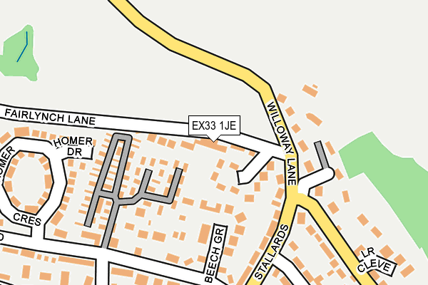 EX33 1JE map - OS OpenMap – Local (Ordnance Survey) EX33 1JE map - OS OpenMap – Local (Ordnance Survey)