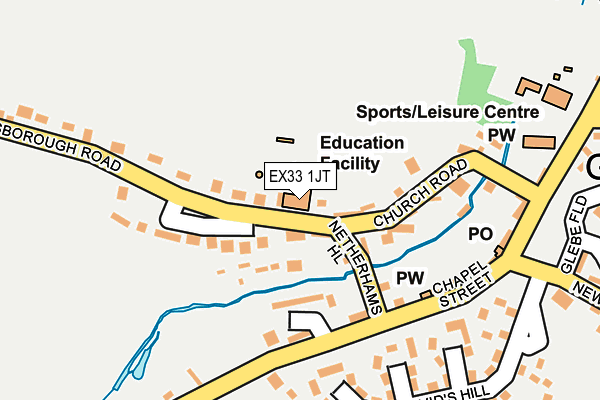 EX33 1JT map - OS OpenMap – Local (Ordnance Survey) EX33 1JT map - OS OpenMap – Local (Ordnance Survey)