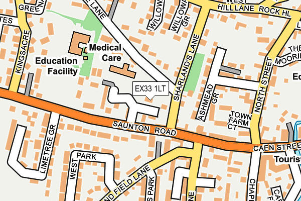 EX33 1LT map - OS OpenMap – Local (Ordnance Survey) EX33 1LT map - OS OpenMap – Local (Ordnance Survey)