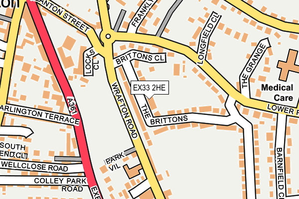 EX33 2HE map - OS OpenMap – Local (Ordnance Survey) EX33 2HE map - OS OpenMap – Local (Ordnance Survey)