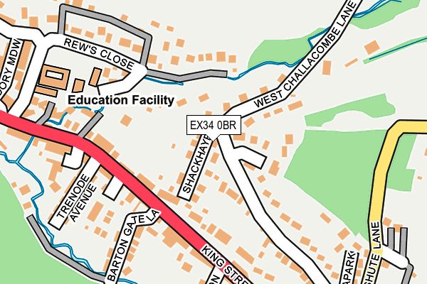 EX34 0BR map - OS OpenMap – Local (Ordnance Survey) EX34 0BR map - OS OpenMap – Local (Ordnance Survey)