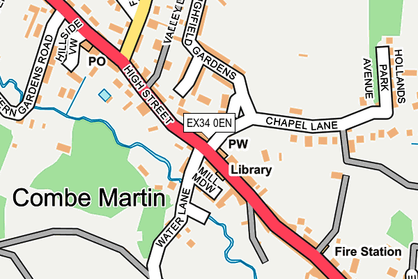 EX34 0EN map - OS OpenMap – Local (Ordnance Survey) EX34 0EN map - OS OpenMap – Local (Ordnance Survey)