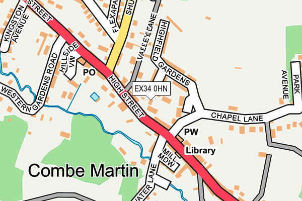 EX34 0HN map - OS OpenMap – Local (Ordnance Survey) EX34 0HN map - OS OpenMap – Local (Ordnance Survey)