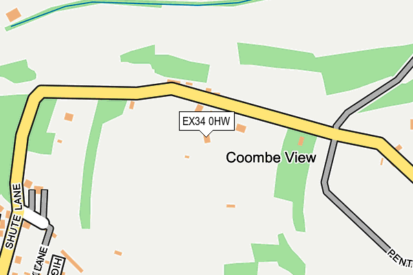 EX34 0HW map - OS OpenMap – Local (Ordnance Survey) EX34 0HW map - OS OpenMap – Local (Ordnance Survey)