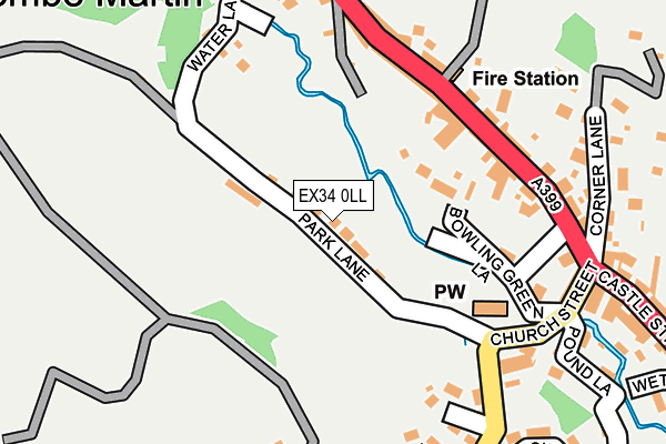 EX34 0LL map - OS OpenMap – Local (Ordnance Survey) EX34 0LL map - OS OpenMap – Local (Ordnance Survey)