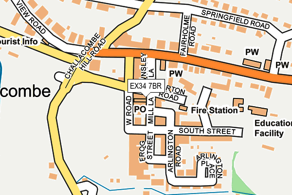 EX34 7BR map - OS OpenMap – Local (Ordnance Survey) EX34 7BR map - OS OpenMap – Local (Ordnance Survey)