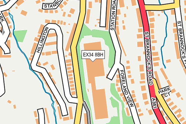 EX34 8BH map - OS OpenMap – Local (Ordnance Survey) EX34 8BH map - OS OpenMap – Local (Ordnance Survey)