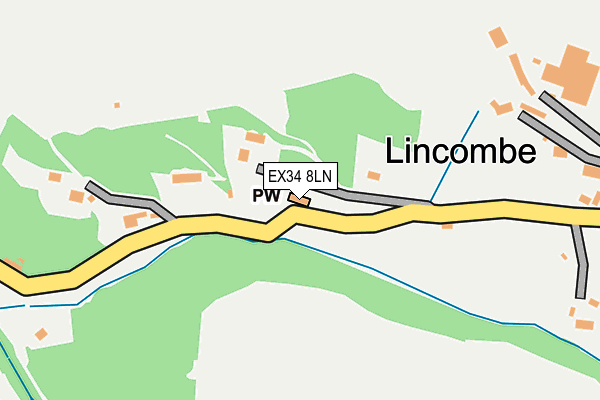 EX34 8LN map - OS OpenMap – Local (Ordnance Survey) EX34 8LN map - OS OpenMap – Local (Ordnance Survey)