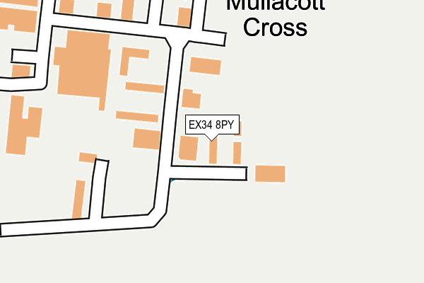 EX34 8PY map - OS OpenMap – Local (Ordnance Survey) EX34 8PY map - OS OpenMap – Local (Ordnance Survey)