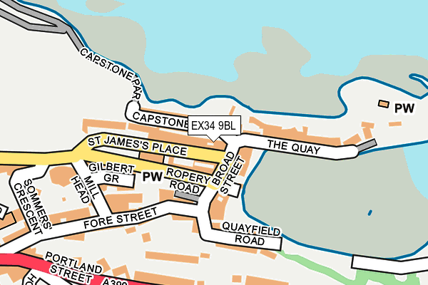 EX34 9BL map - OS OpenMap – Local (Ordnance Survey) EX34 9BL map - OS OpenMap – Local (Ordnance Survey)