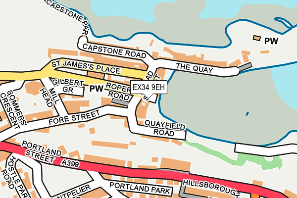 EX34 9EH map - OS OpenMap – Local (Ordnance Survey) EX34 9EH map - OS OpenMap – Local (Ordnance Survey)
