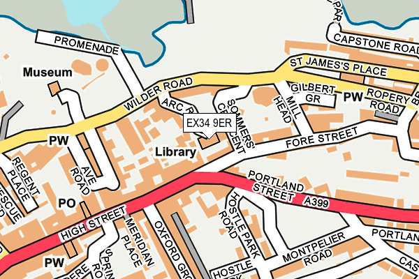 EX34 9ER map - OS OpenMap – Local (Ordnance Survey) EX34 9ER map - OS OpenMap – Local (Ordnance Survey)