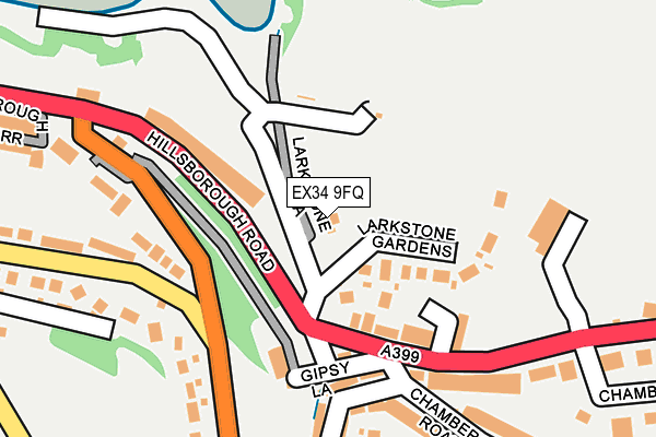 EX34 9FQ map - OS OpenMap – Local (Ordnance Survey) EX34 9FQ map - OS OpenMap – Local (Ordnance Survey)