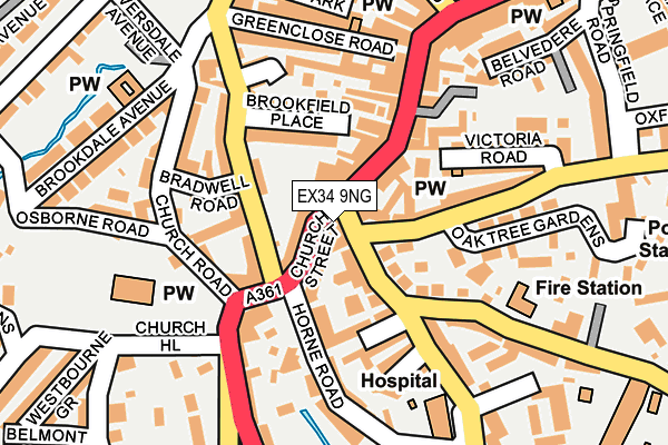 EX34 9NG map - OS OpenMap – Local (Ordnance Survey) EX34 9NG map - OS OpenMap – Local (Ordnance Survey)
