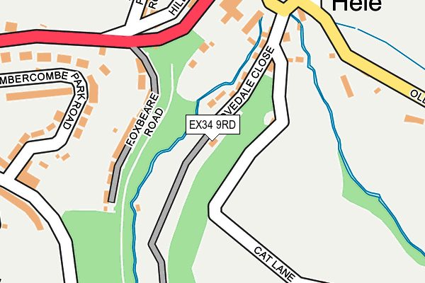 EX34 9RD map - OS OpenMap – Local (Ordnance Survey) EX34 9RD map - OS OpenMap – Local (Ordnance Survey)
