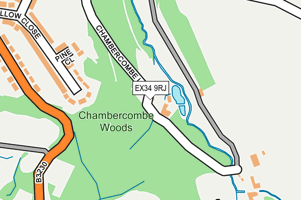 EX34 9RJ map - OS OpenMap – Local (Ordnance Survey) EX34 9RJ map - OS OpenMap – Local (Ordnance Survey)