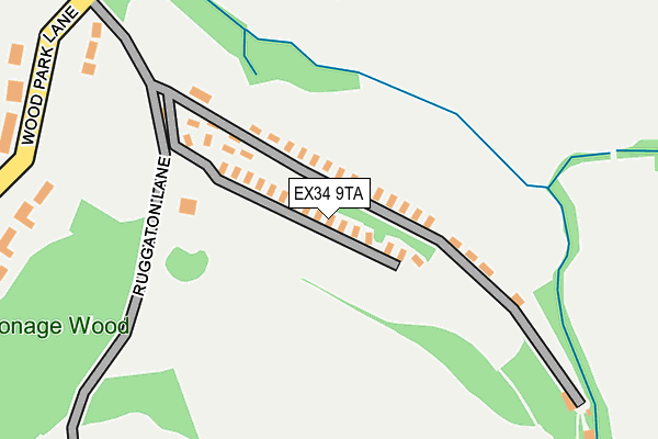 EX34 9TA map - OS OpenMap – Local (Ordnance Survey) EX34 9TA map - OS OpenMap – Local (Ordnance Survey)