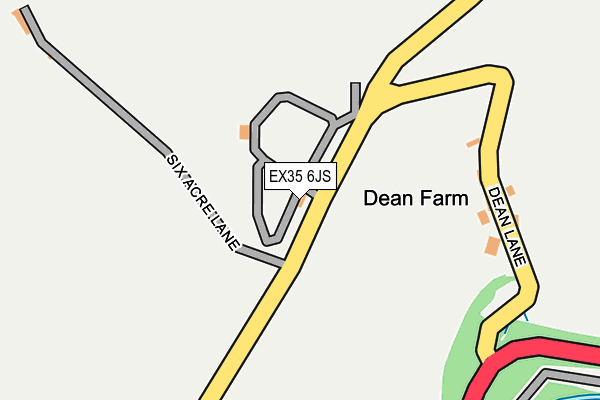 EX35 6JS map - OS OpenMap – Local (Ordnance Survey) EX35 6JS map - OS OpenMap – Local (Ordnance Survey)