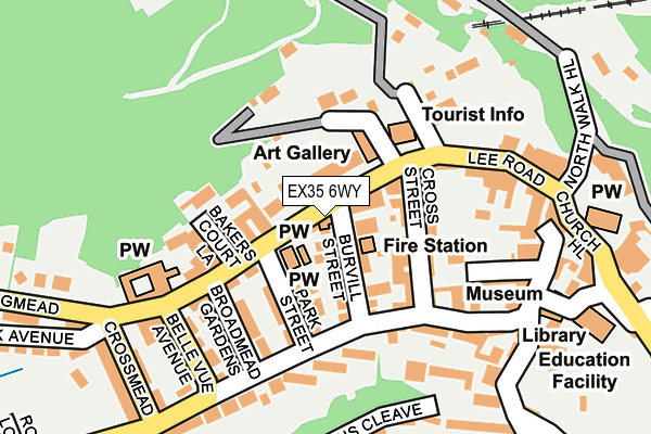 EX35 6WY map - OS OpenMap – Local (Ordnance Survey) EX35 6WY map - OS OpenMap – Local (Ordnance Survey)