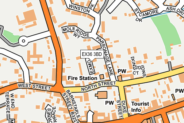 EX36 3BD map - OS OpenMap – Local (Ordnance Survey) EX36 3BD map - OS OpenMap – Local (Ordnance Survey)