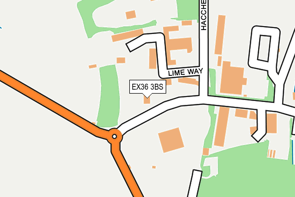 EX36 3BS map - OS OpenMap – Local (Ordnance Survey) EX36 3BS map - OS OpenMap – Local (Ordnance Survey)