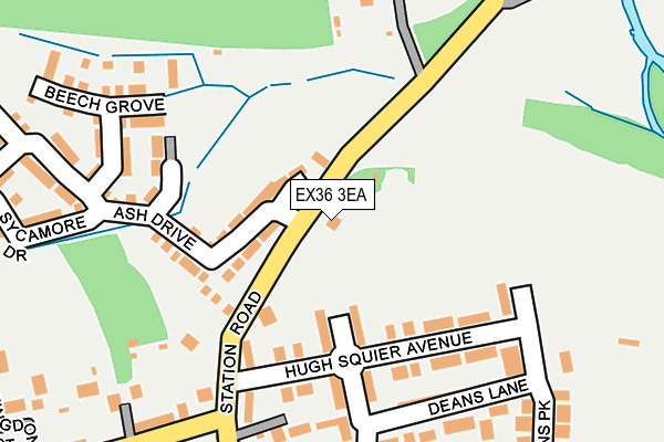 EX36 3EA map - OS OpenMap – Local (Ordnance Survey) EX36 3EA map - OS OpenMap – Local (Ordnance Survey)