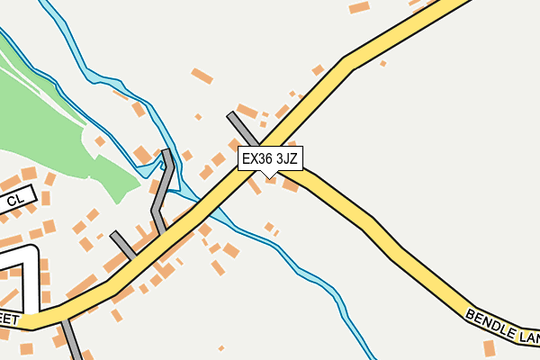 EX36 3JZ map - OS OpenMap – Local (Ordnance Survey) EX36 3JZ map - OS OpenMap – Local (Ordnance Survey)
