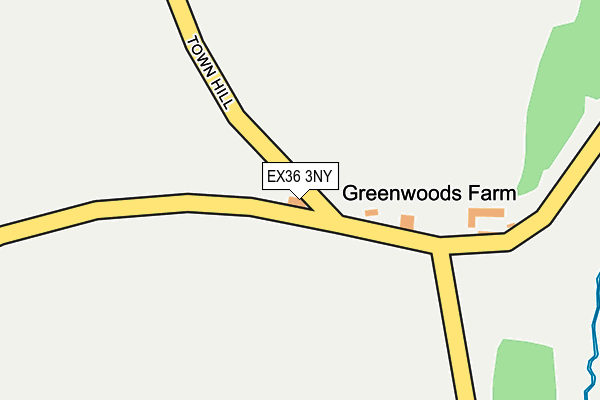 EX36 3NY map - OS OpenMap – Local (Ordnance Survey) EX36 3NY map - OS OpenMap – Local (Ordnance Survey)