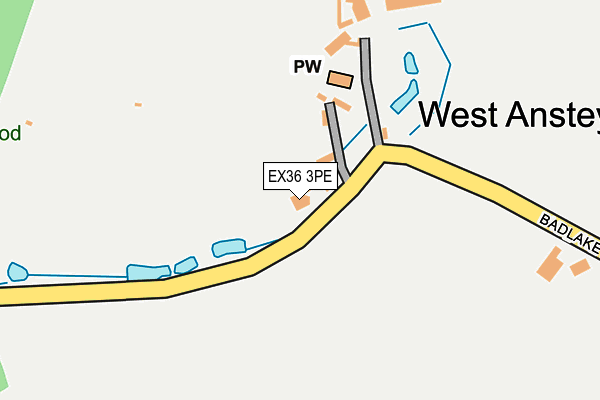 EX36 3PE map - OS OpenMap – Local (Ordnance Survey)