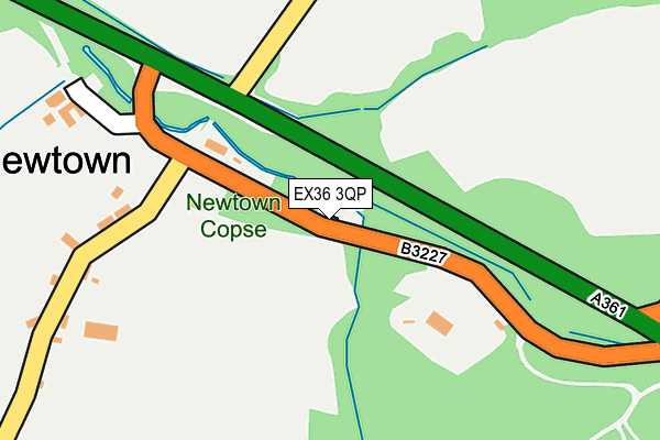 EX36 3QP map - OS OpenMap – Local (Ordnance Survey) EX36 3QP map - OS OpenMap – Local (Ordnance Survey)