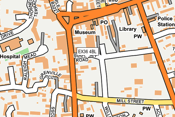 EX36 4BL map - OS OpenMap – Local (Ordnance Survey) EX36 4BL map - OS OpenMap – Local (Ordnance Survey)