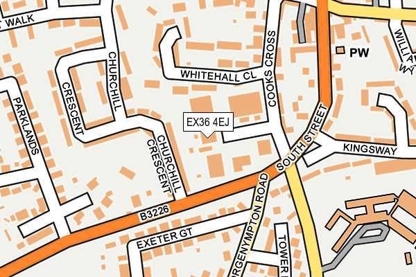 EX36 4EJ map - OS OpenMap – Local (Ordnance Survey) EX36 4EJ map - OS OpenMap – Local (Ordnance Survey)