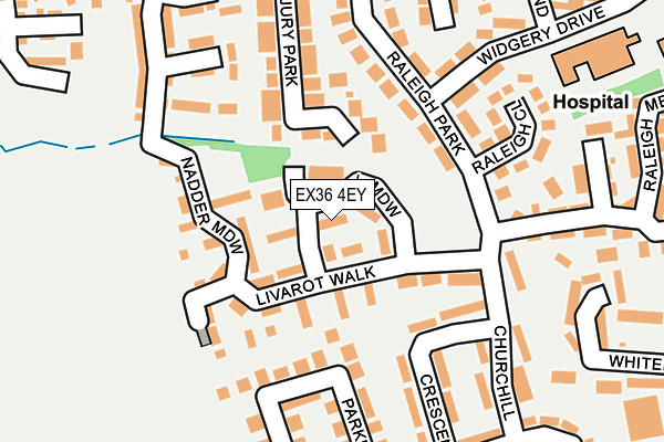 EX36 4EY map - OS OpenMap – Local (Ordnance Survey) EX36 4EY map - OS OpenMap – Local (Ordnance Survey)